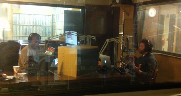 The author being interviewed by Icon for "In The Domain" on WPKN Bridgeport, Dec. 28, 2013.