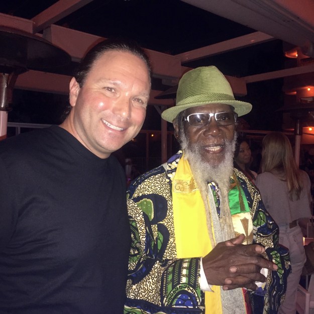 The author with Ras Michael, August 21, 2015.